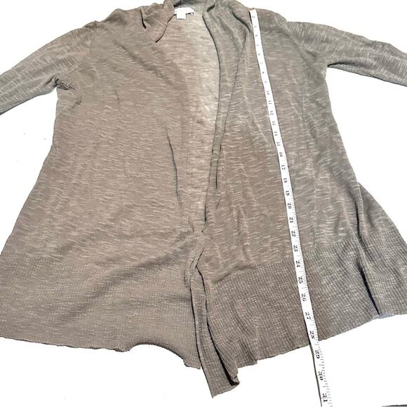 Coldwater Creek Lightweight Neutral Green Open Front Cardigan Women's S Small - Picture 7 of 8